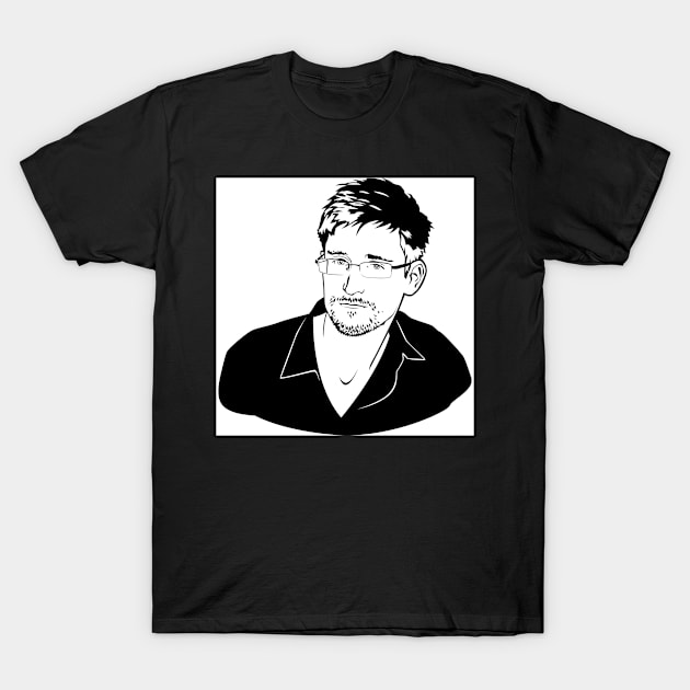 Edward Snowden T-Shirt by  Karma Institute